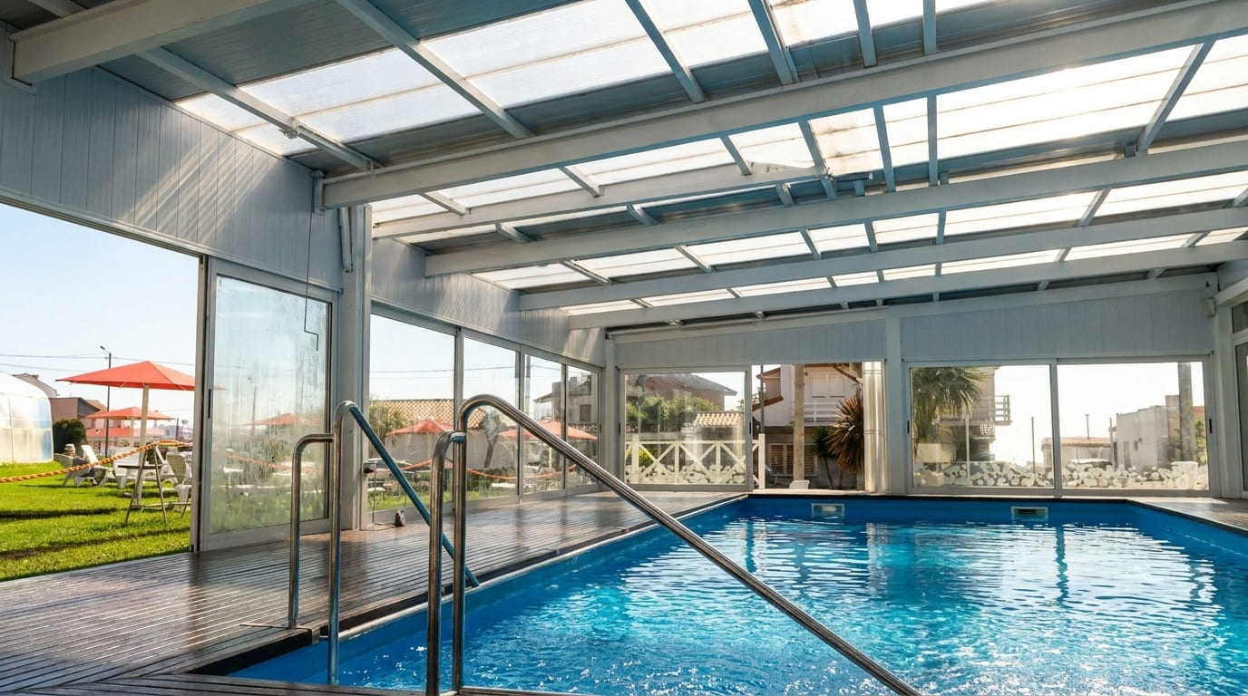 Pileta climatizada del hotel